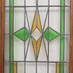 Una coppia di vetrate tedesche in stile Art Nouveau con vetro al piombo