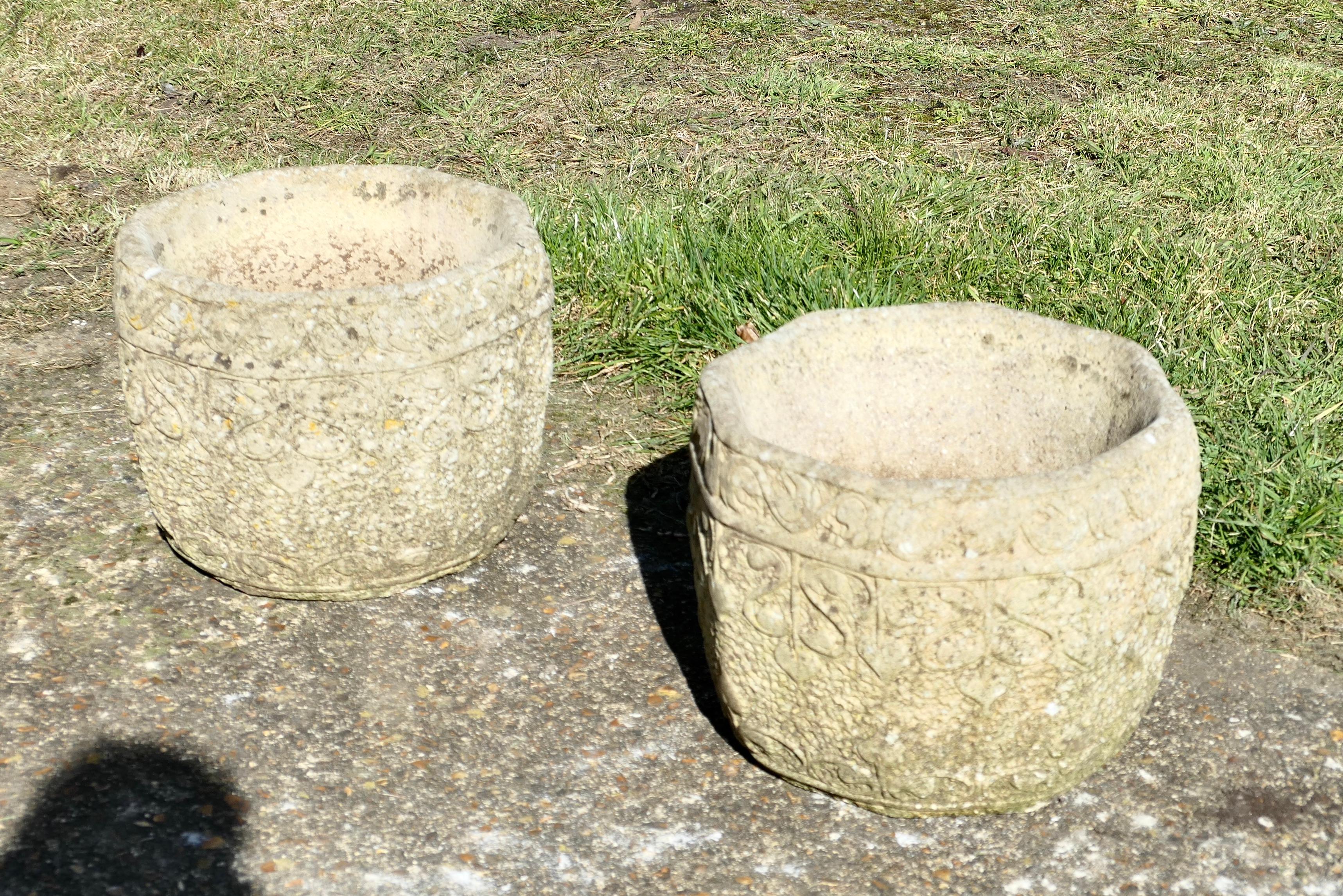 Cast Stone A pair of Art Nouveau Planters from Cotswold Studio For Sale