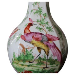 A Pair of Artisan Hand-Painted Pheasant Ceramic Table Lamps