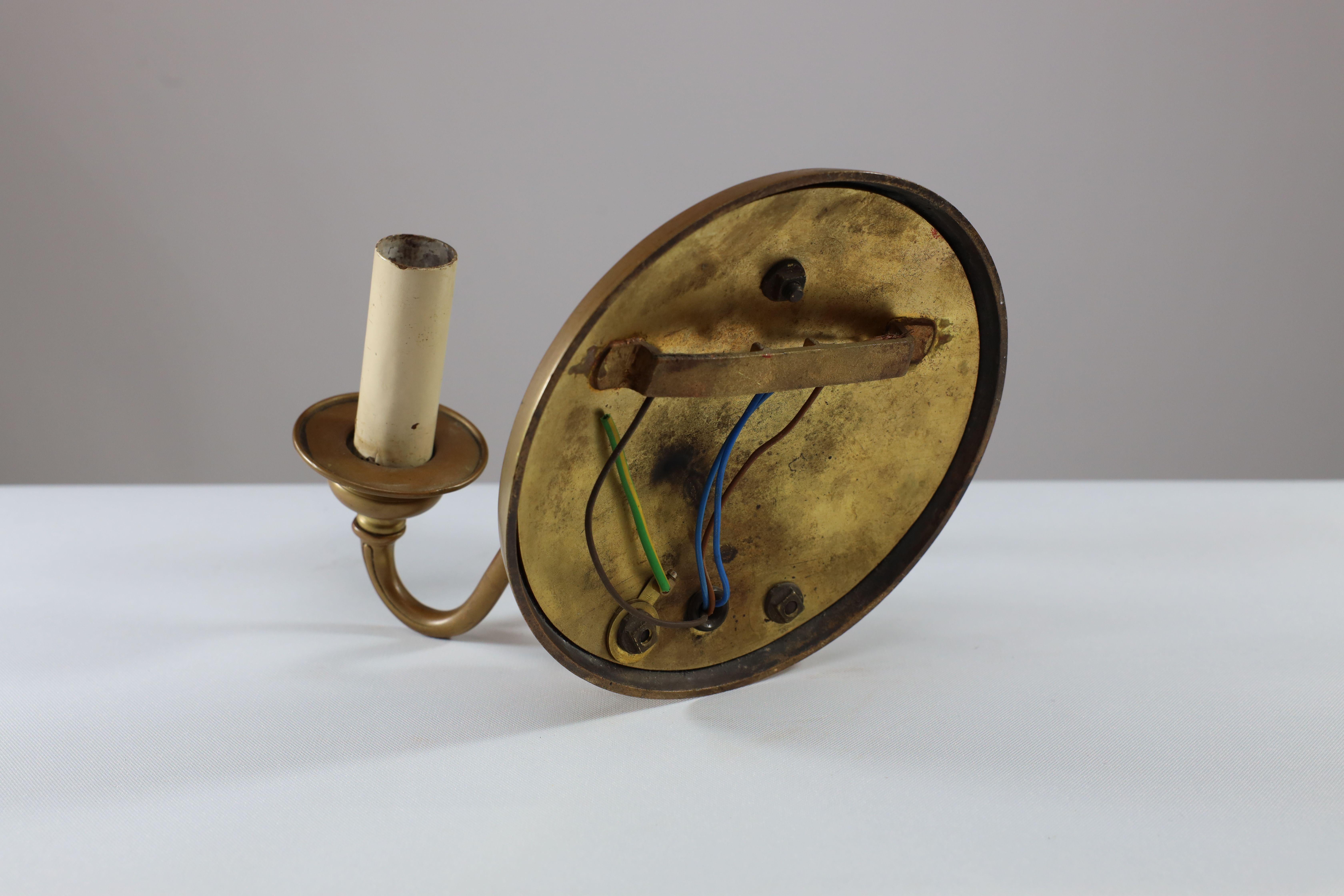 A pair of Arts and Crafts brass wall lights with Galleons in sail. For Sale 1