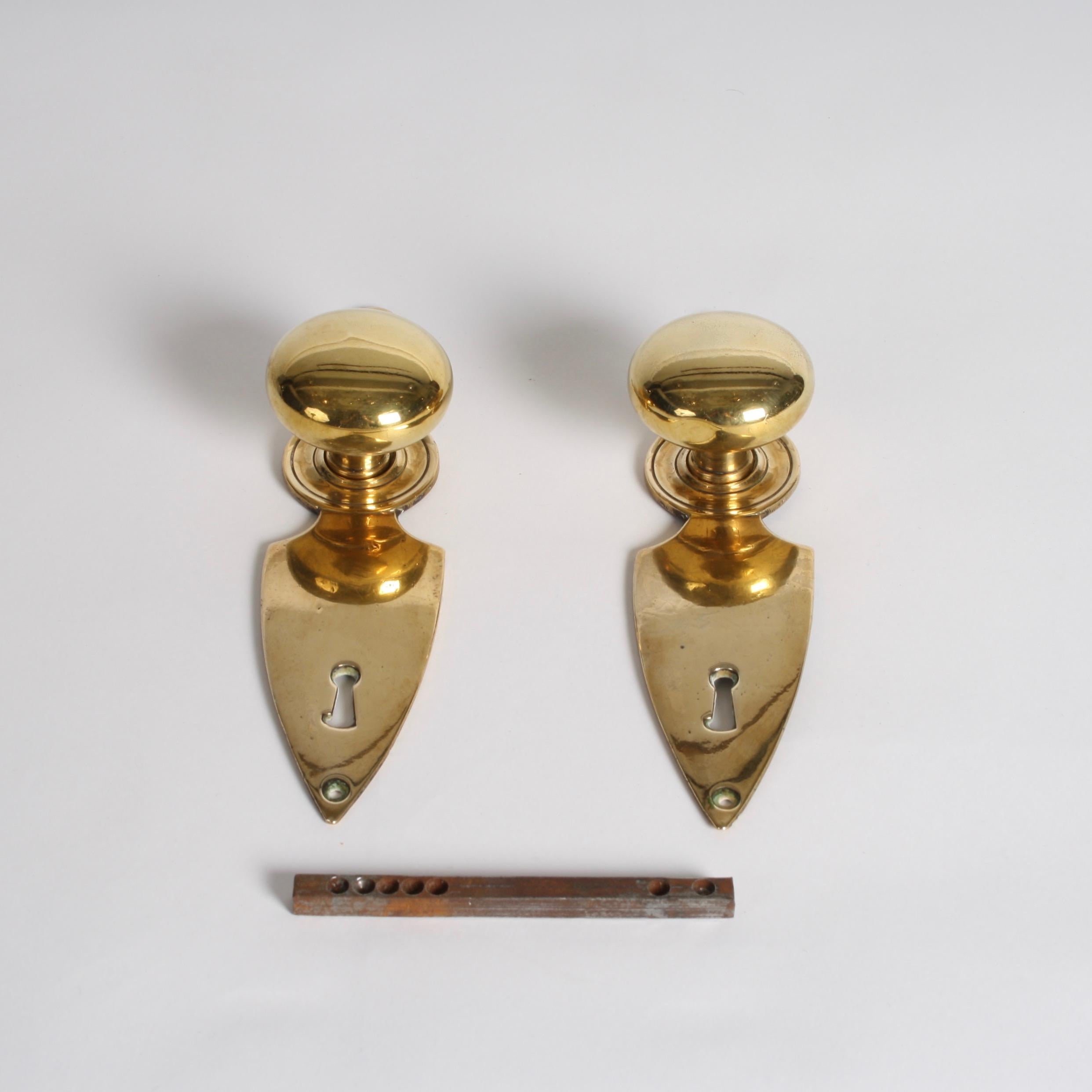 English Pair of Arts & Crafts Door Knobs For Sale