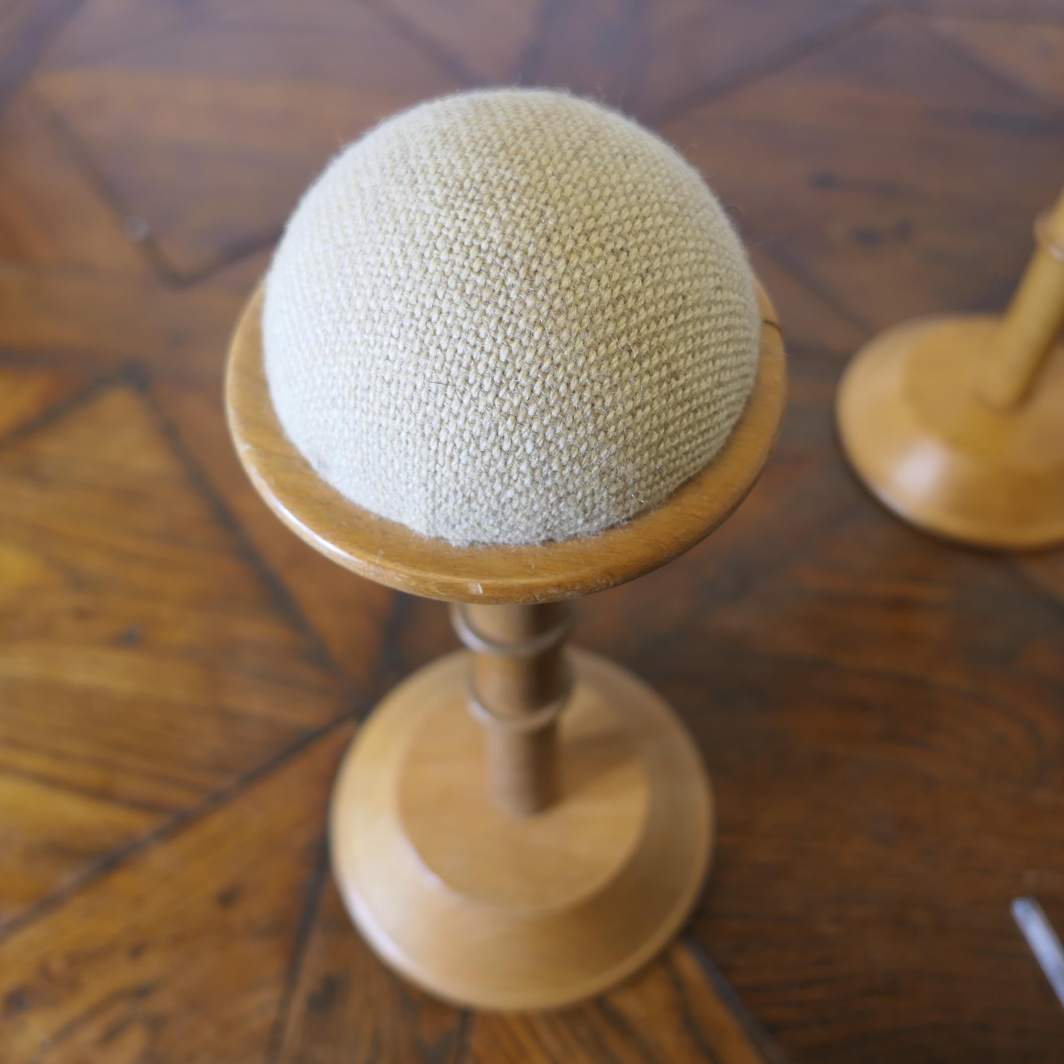 A Pair of Arts and Crafts Golden Oak Hat Stands Shop Display For Sale 1