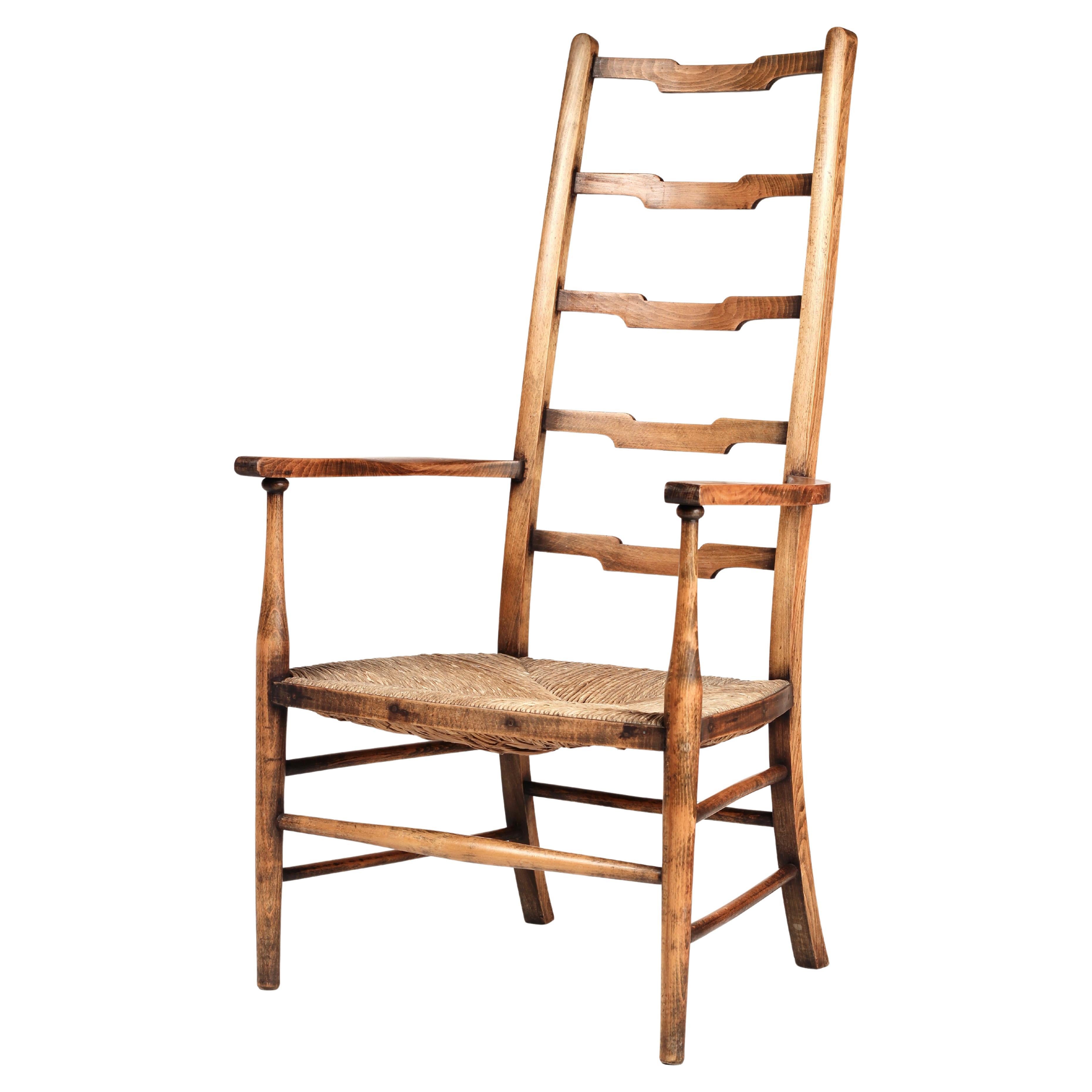 Coppia di sedie Arts and Crafts con schienale a scaletta e sedili in giunco  Design inglese del XIX secolo

Questa coppia di sedie inglesi Arts and Crafts con schienale a scaletta, risalente alla fine del XIX secolo, riflette magnificamente i valori