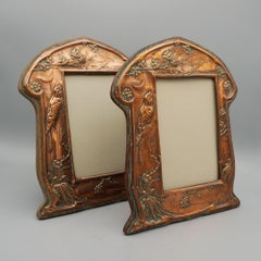 A Pair of Arts & Crafts Copper Picture Frames