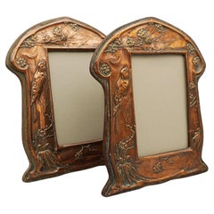 A Pair of Arts & Crafts Copper Picture Frames