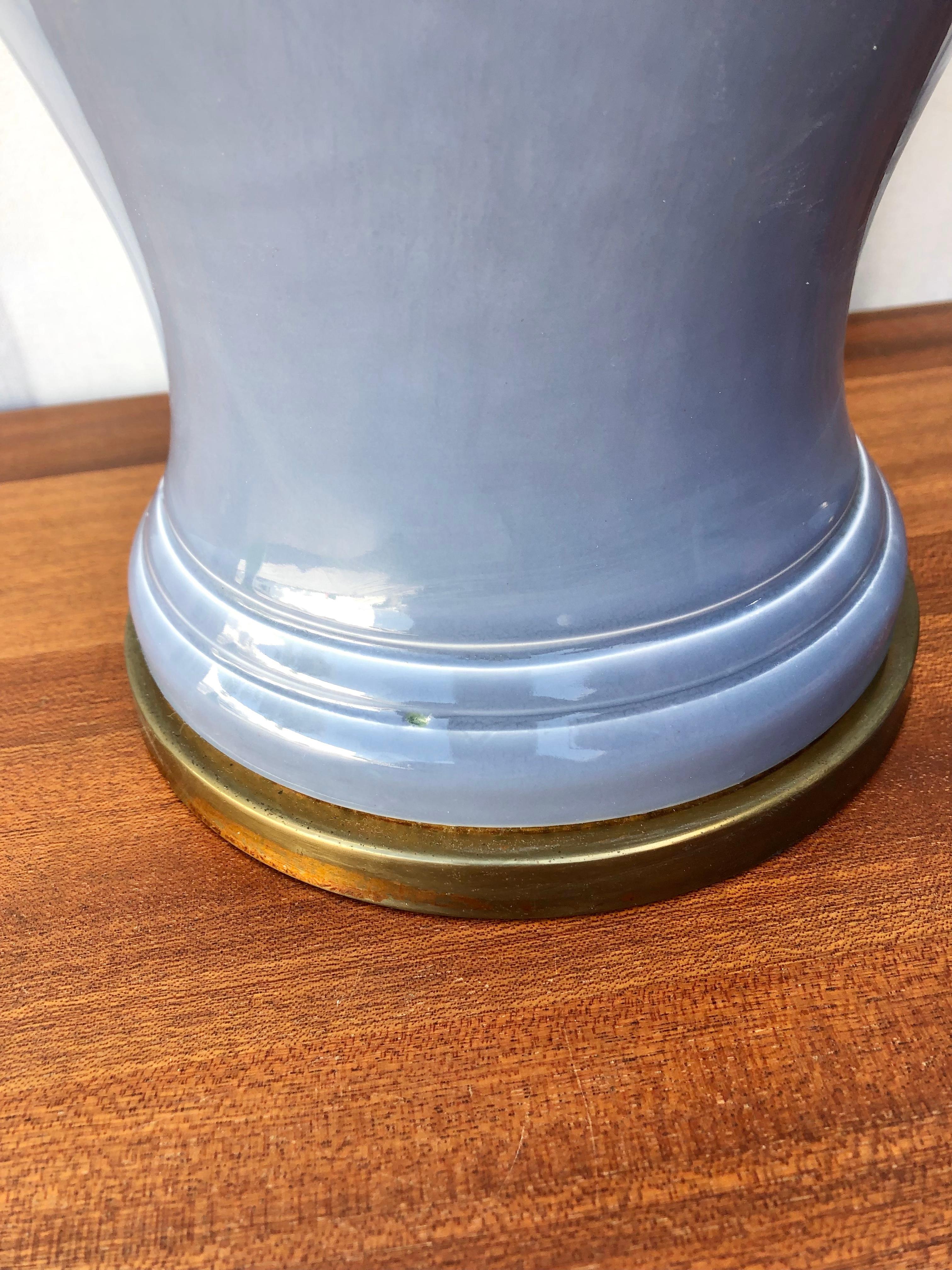 A Pair of Asian-Inspired Hollywood Regency Ginger Jar Ceramic Lamps. C 1960s 5