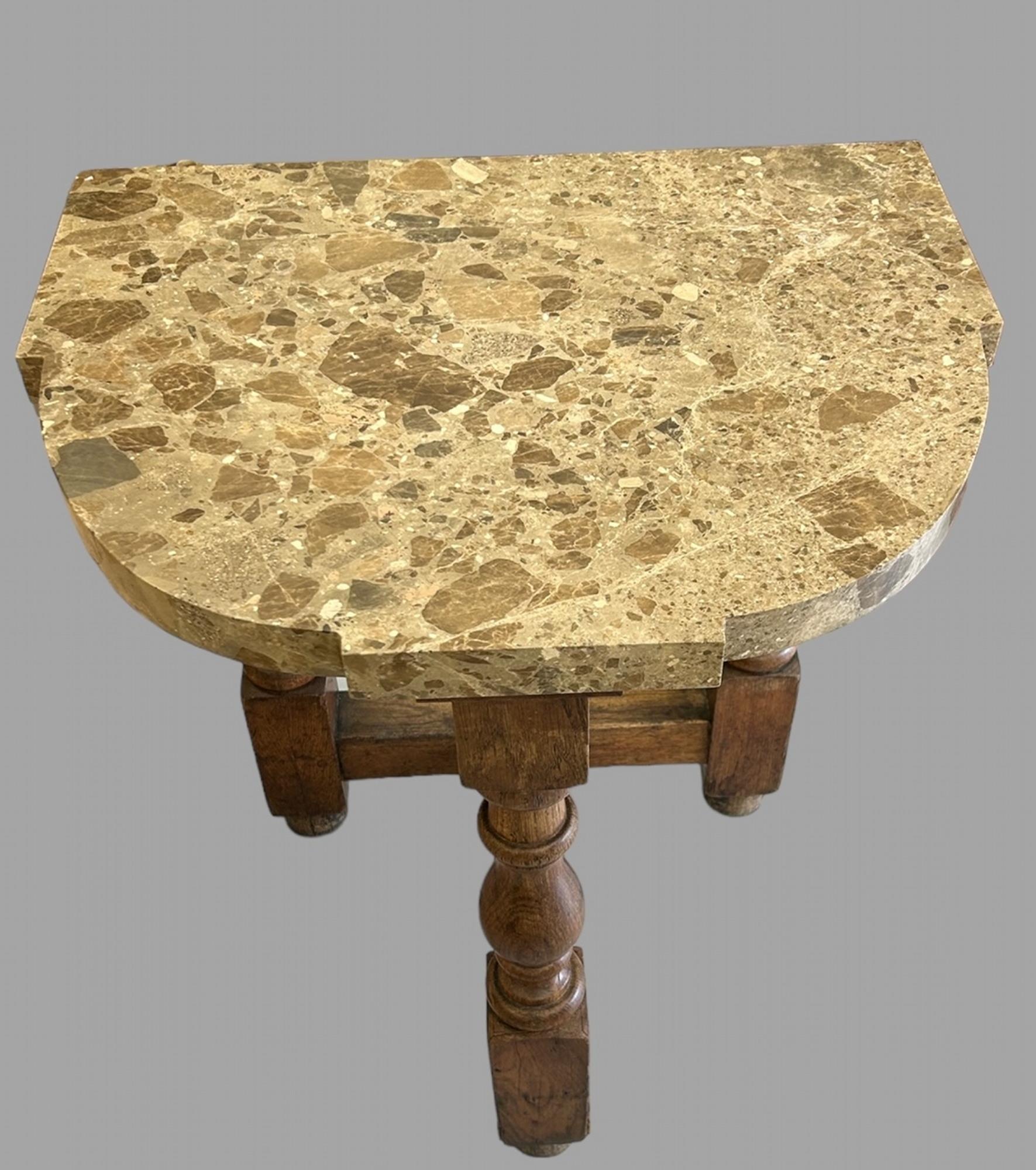 British A Pair Of Attractive Marble Topped Console/Side Tables For Sale