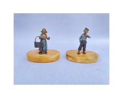 Pair of Austrian Vienna Bronze Figures Lovers Statues