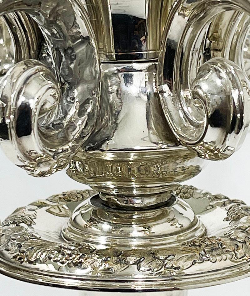 Pair of Austro-Hungarian Empire Silver Candelabras, 19th Century For Sale 8