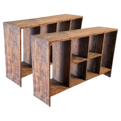 Coppia di autentici scaffali per cartelle Pierre Jeanneret PJ-R-27-A, India, anni '50