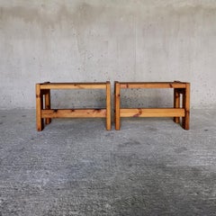 A Pair of Axel Einar Hjorth Manner Solid Pine Side Tables, Sweden 1930s
