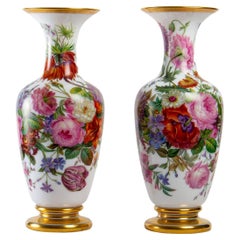 Pair of Baccarat Opaline Vases