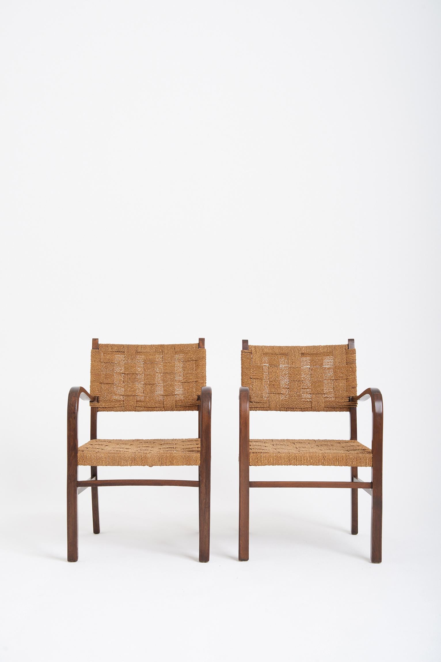 seagrass armchairs