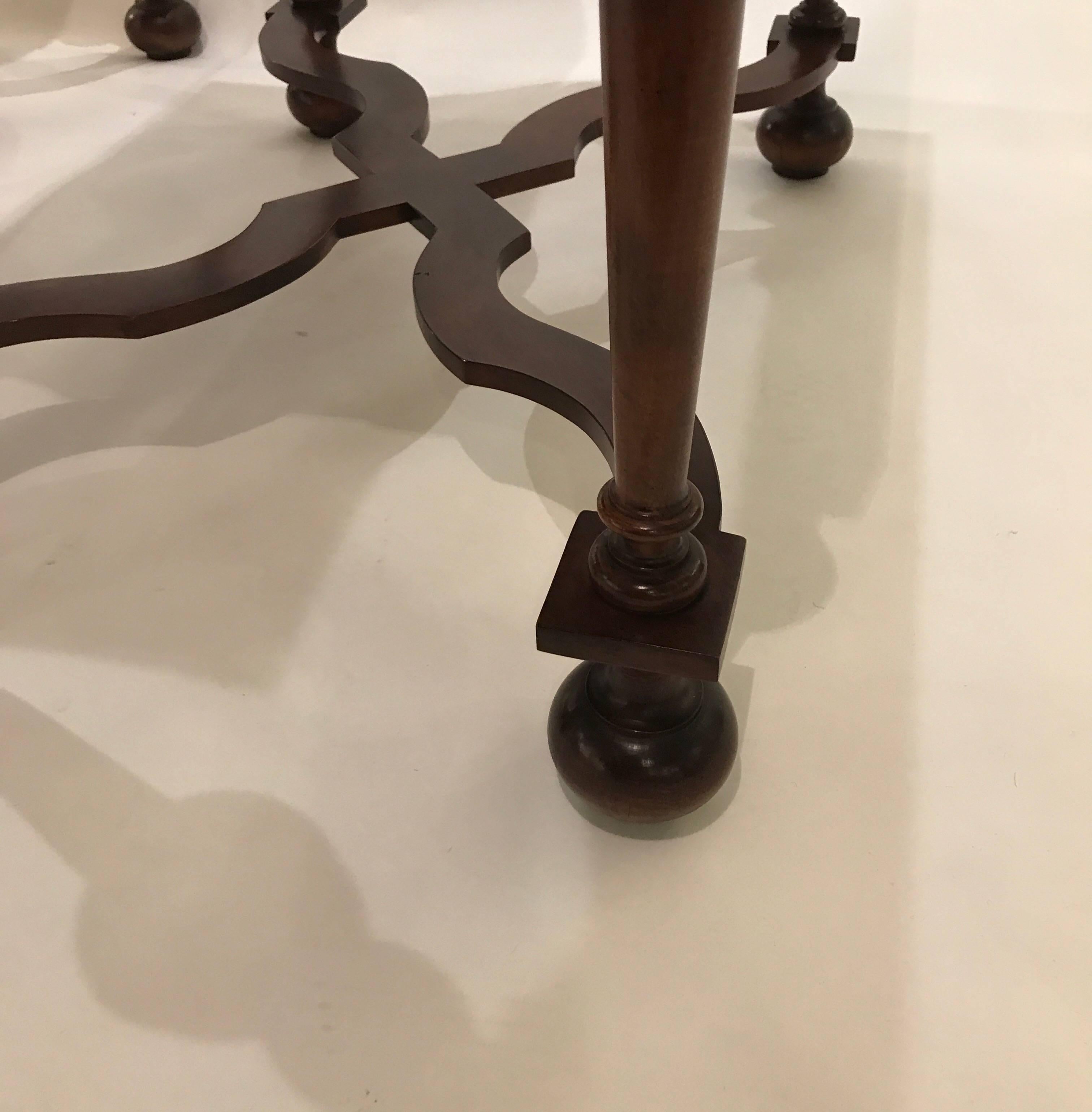 Pair of Baker Furniture Jacobean Style Walnut Tables 4