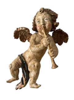 A pair of Baroque angel figures