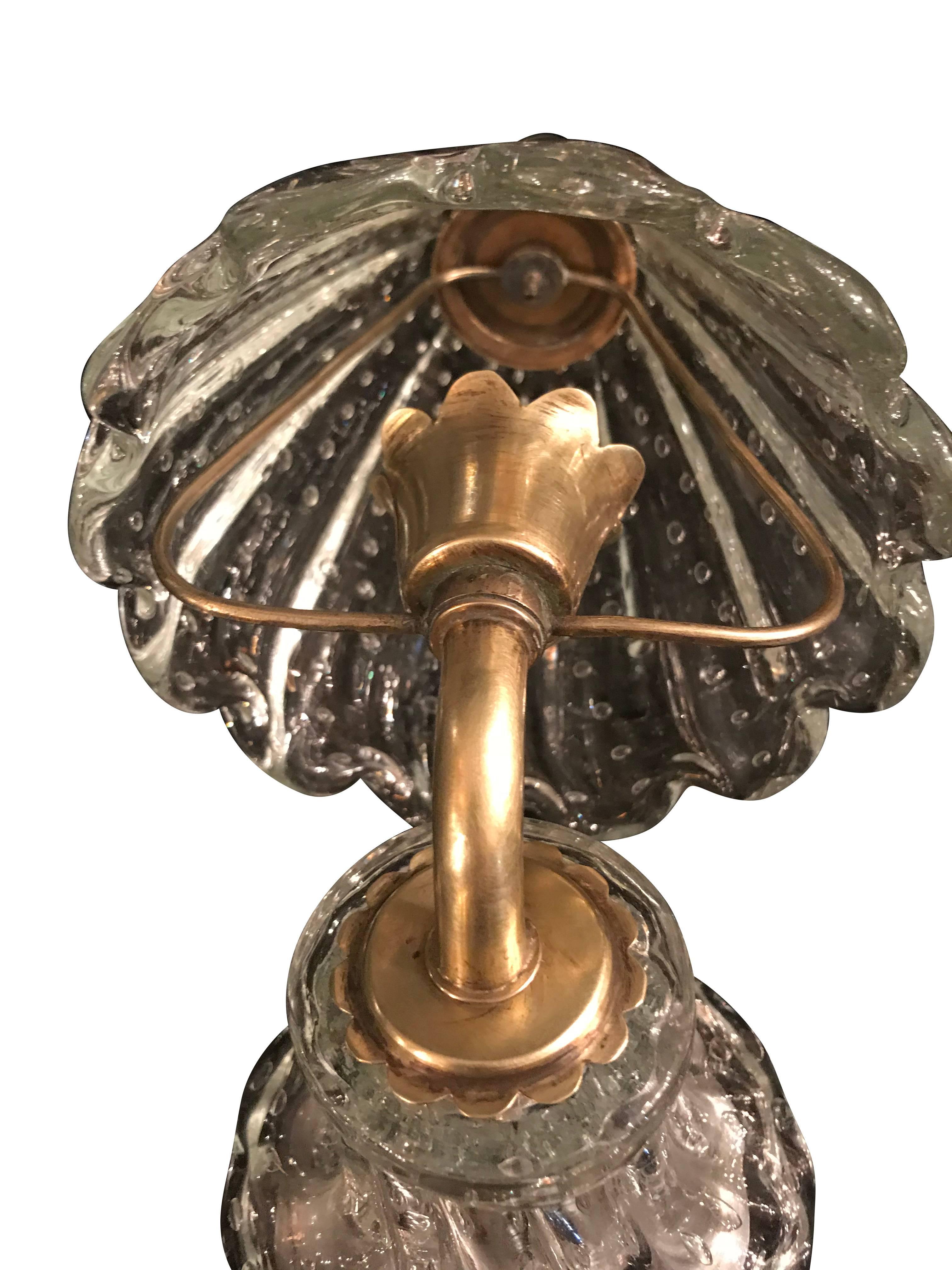 Pair of Barovier and Tosa Wall Sconces In Excellent Condition In London, GB