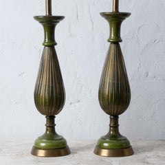 A Pair of Barovier & Toso Murano Glass Lamps