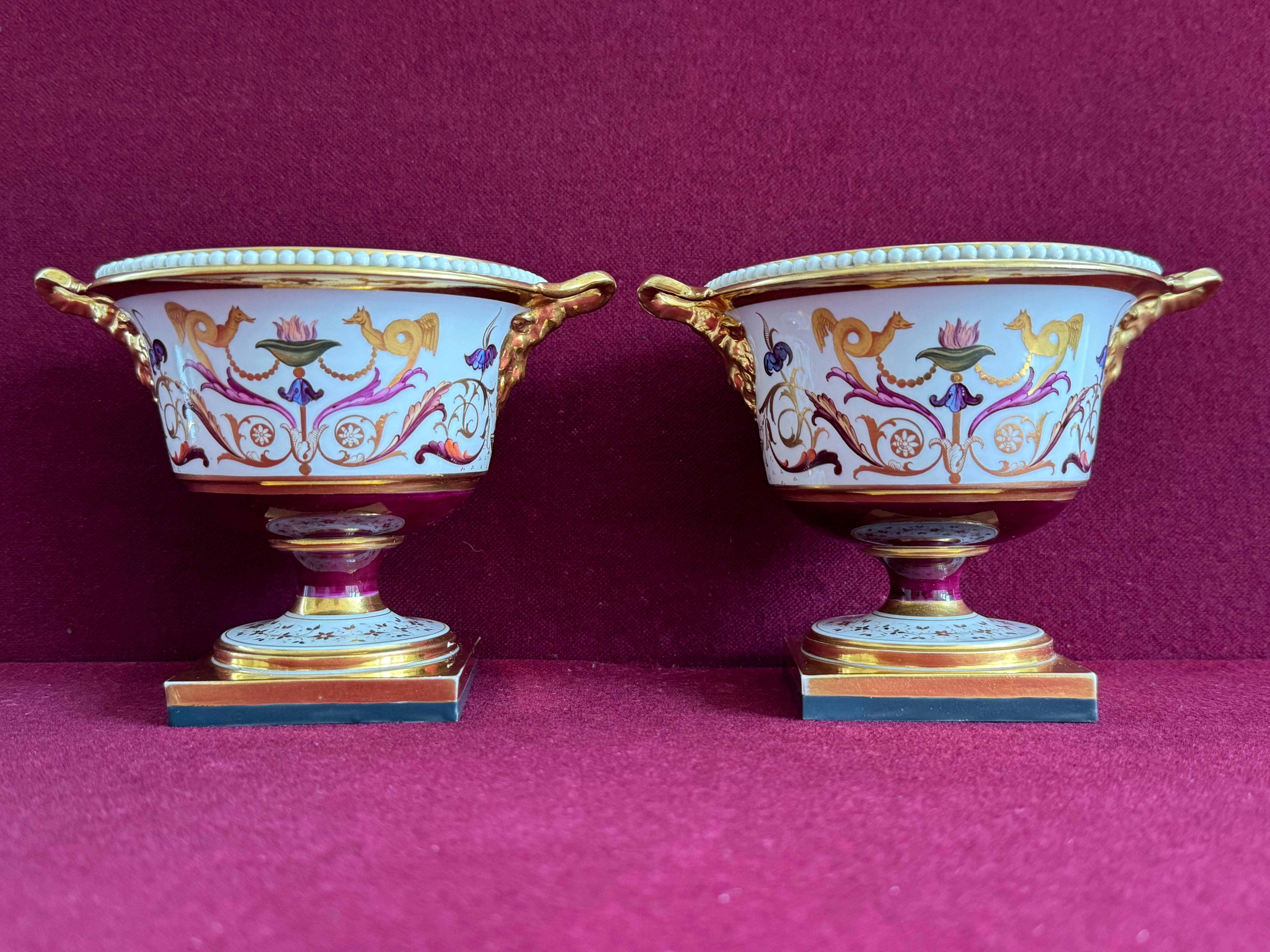 British A pair of Barr, Flight & Barr Worcester Porcelain Pastille Burners