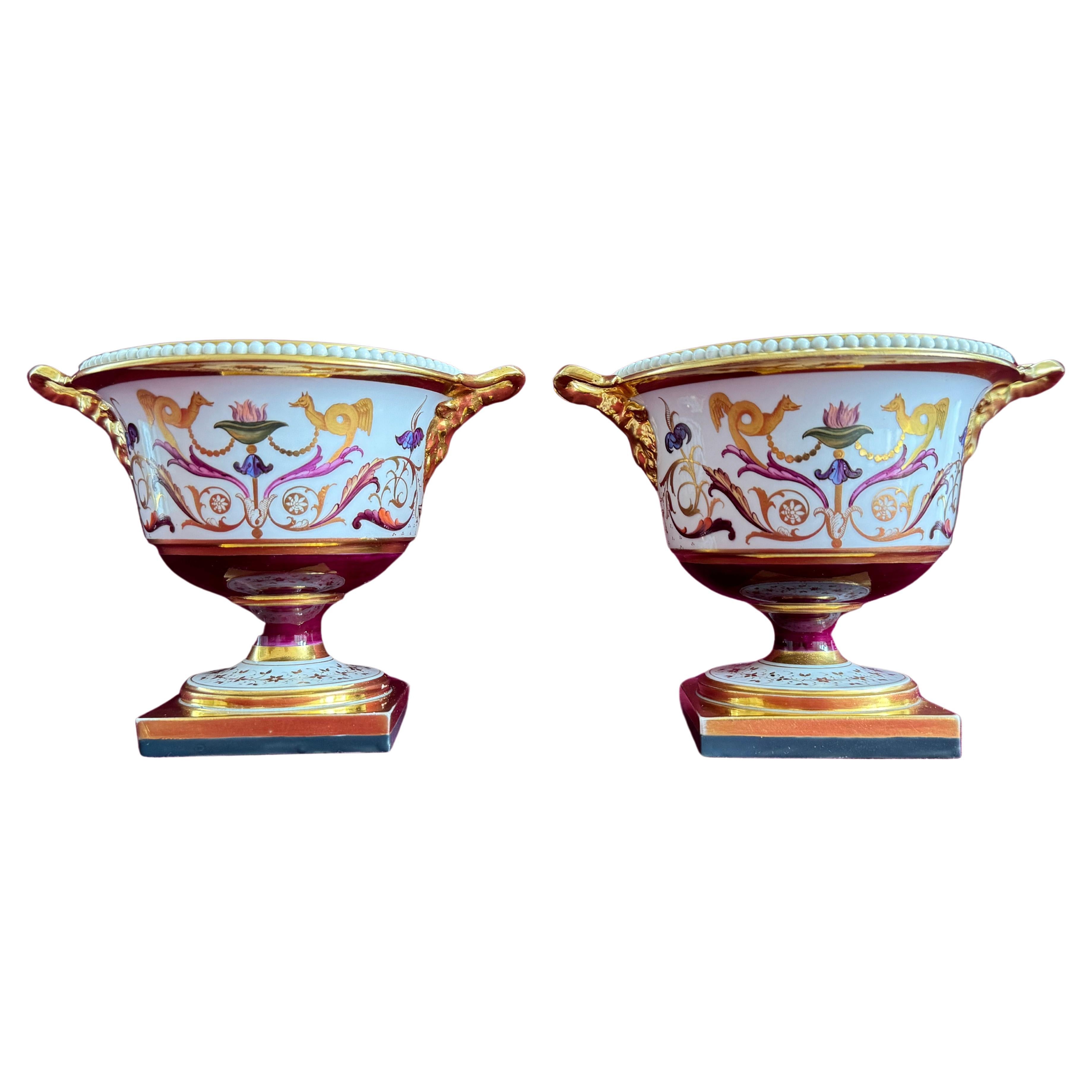 A pair of Barr, Flight & Barr Worcester Porcelain Pastille Burners