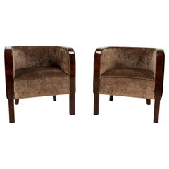A Pair of Barrel-Back Arm chairs