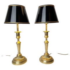 Pair of Beautiful 19th Century Table Lamps in Louis XVI Style