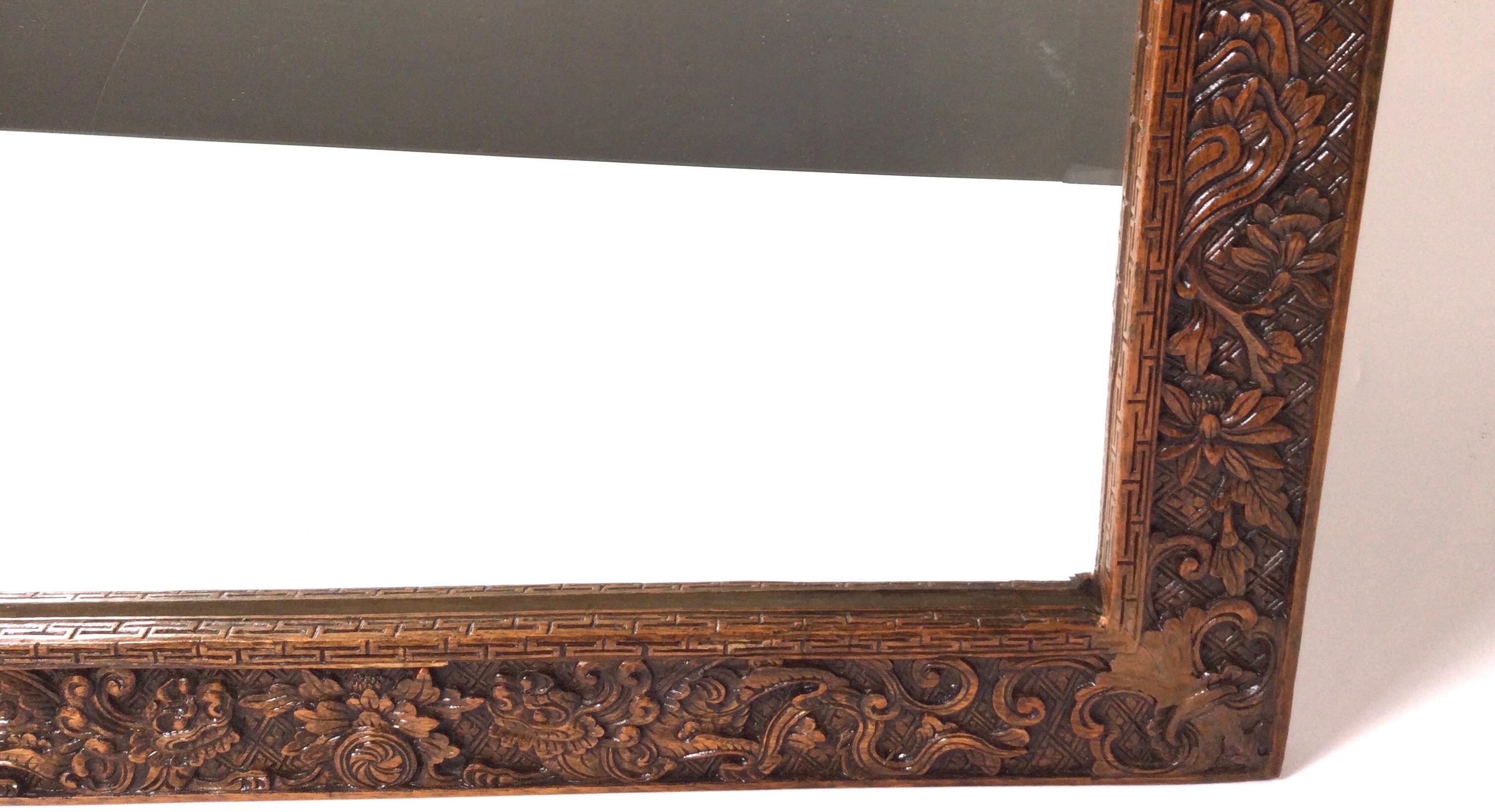 Pair of Beautifully Carved Asian Mirrors 5
