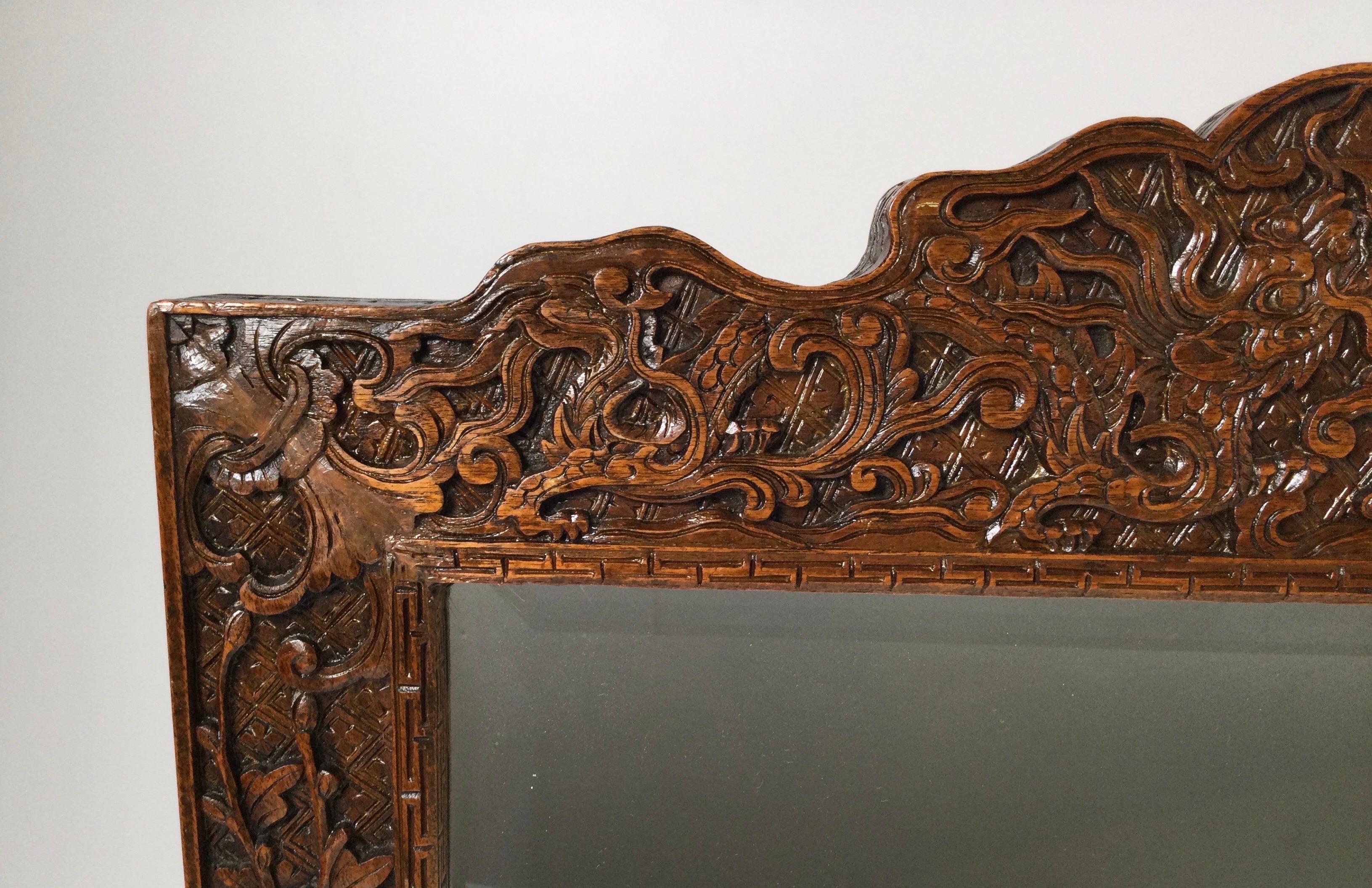 Pair of Beautifully Carved Asian Mirrors 3