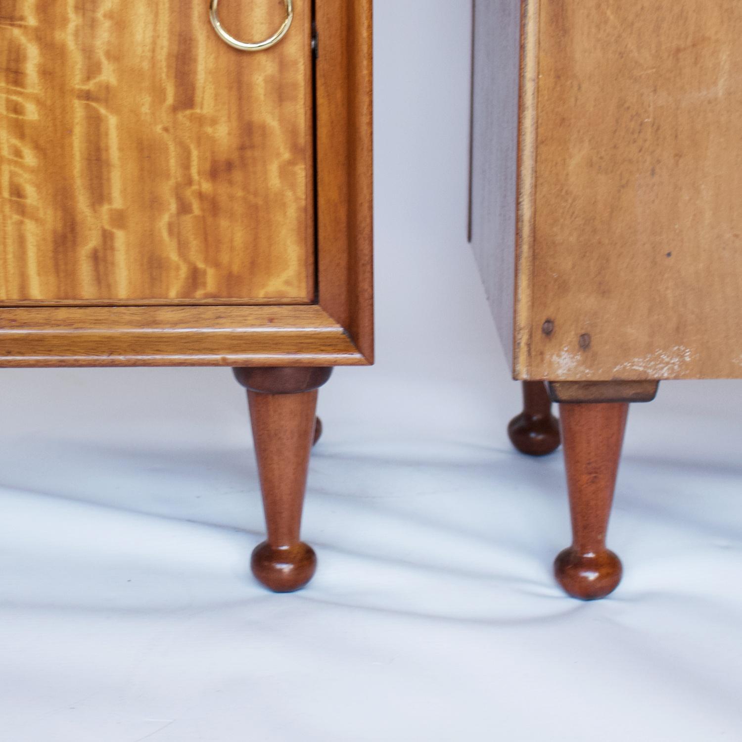 Mahogany Pair of Bedside Cabinets by Heal's of London, circa 1950 
