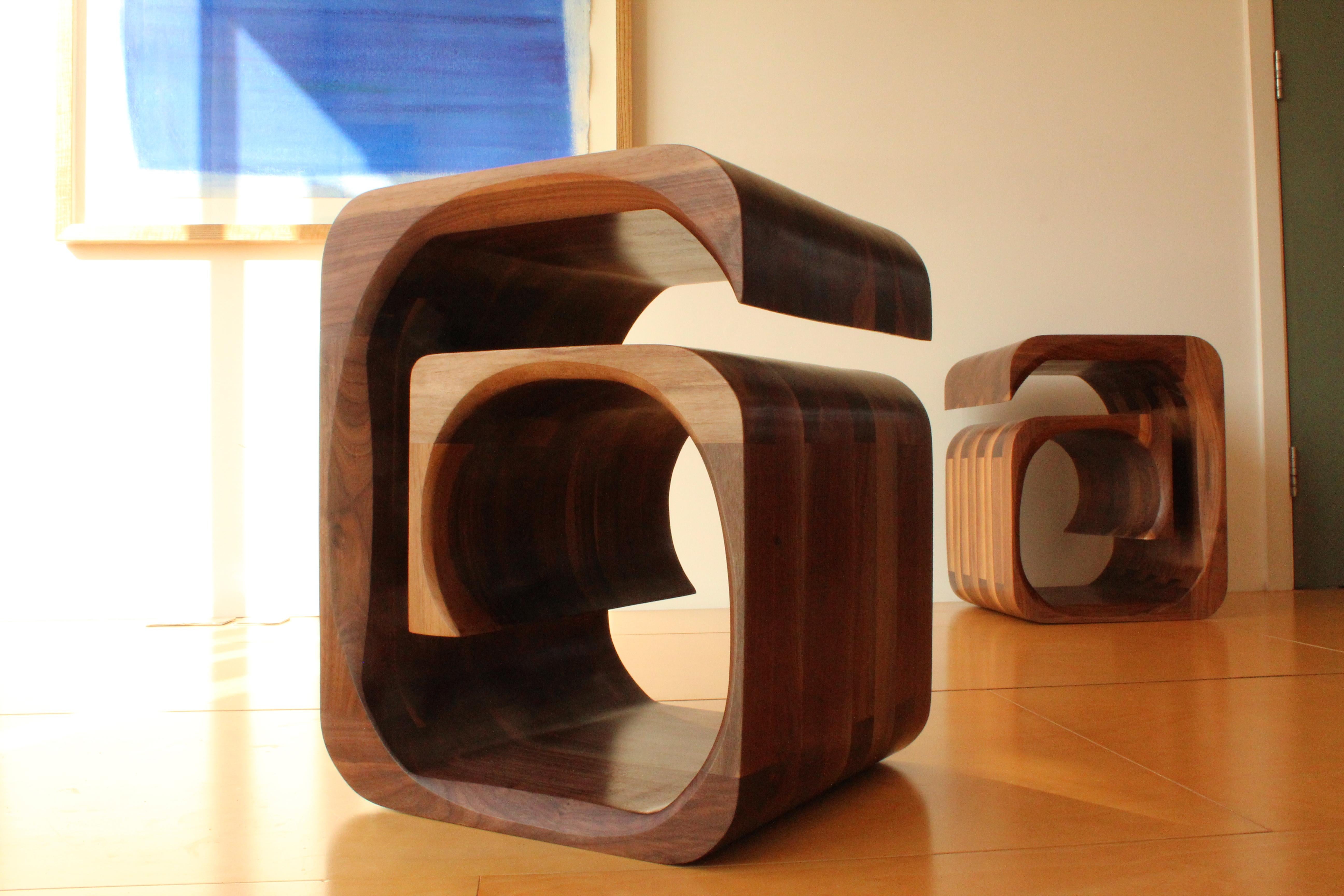 English 'G' Side Tables in American black walnut by Jonathan Field For Sale