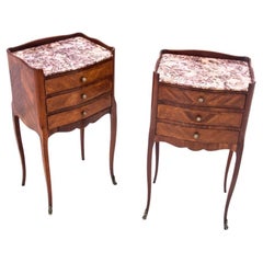 Pair of Bedside Tables, France, Early 20th Century