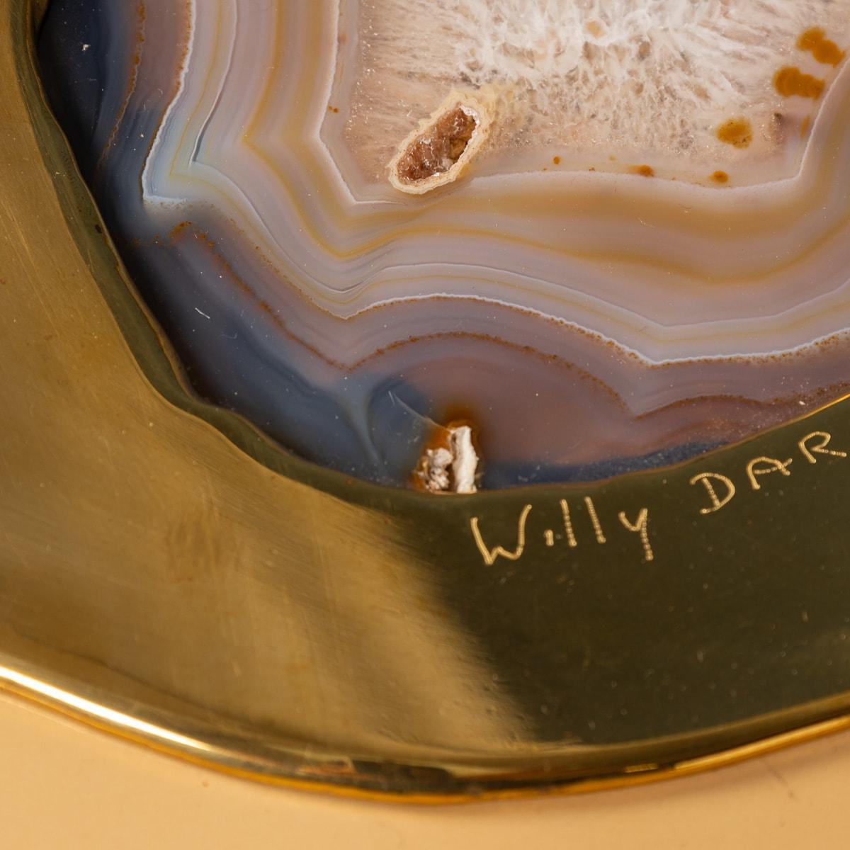 Pareja De Mesas Auxiliares Belgas De Madera Lacada Y Ágata De Willy Daro, c.1970 en venta 10