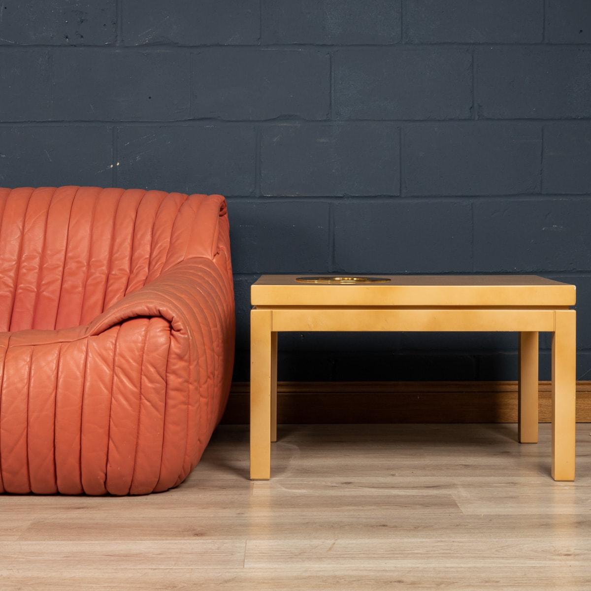Pareja De Mesas Auxiliares Belgas De Madera Lacada Y Ágata De Willy Daro, c.1970 en venta 1