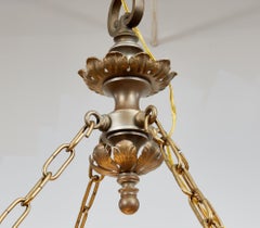 A Pair of Belle Epoque Bronze Hanging Lanterns