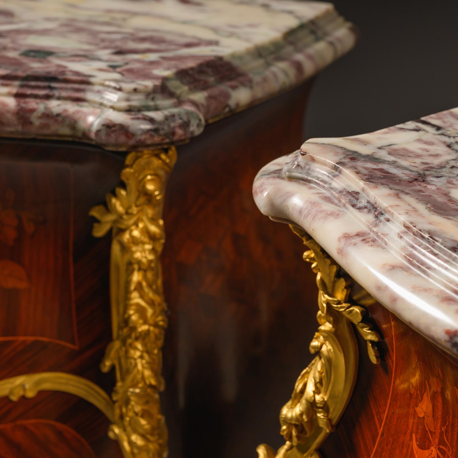 A Pair Of Belle Epoque Marquetry Pedestals, By François Linke, Paris For Sale 2
