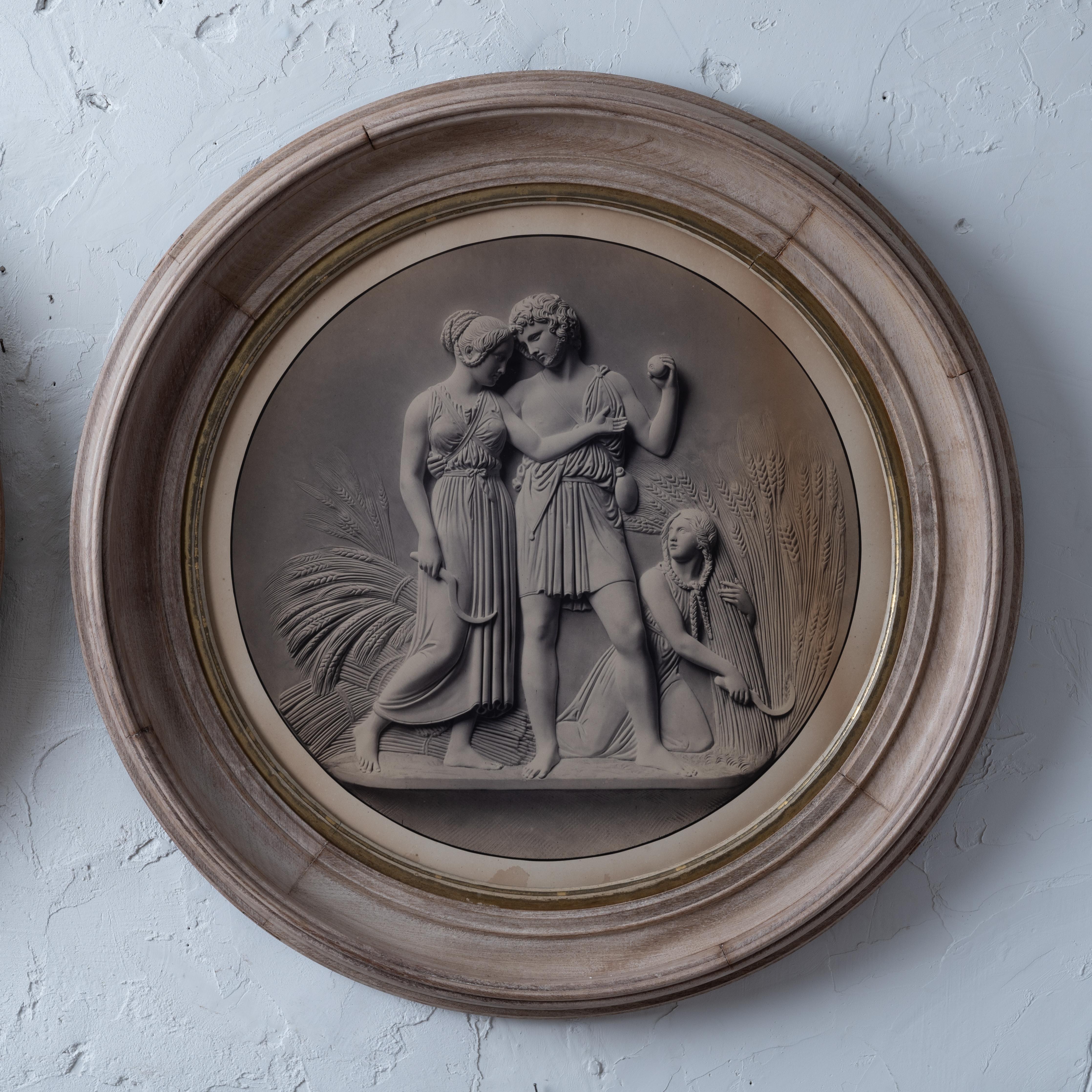 Pareja de medallones de Bertel Thorvaldsen, c.1890 en Bueno estado para la venta en Savannah, GA