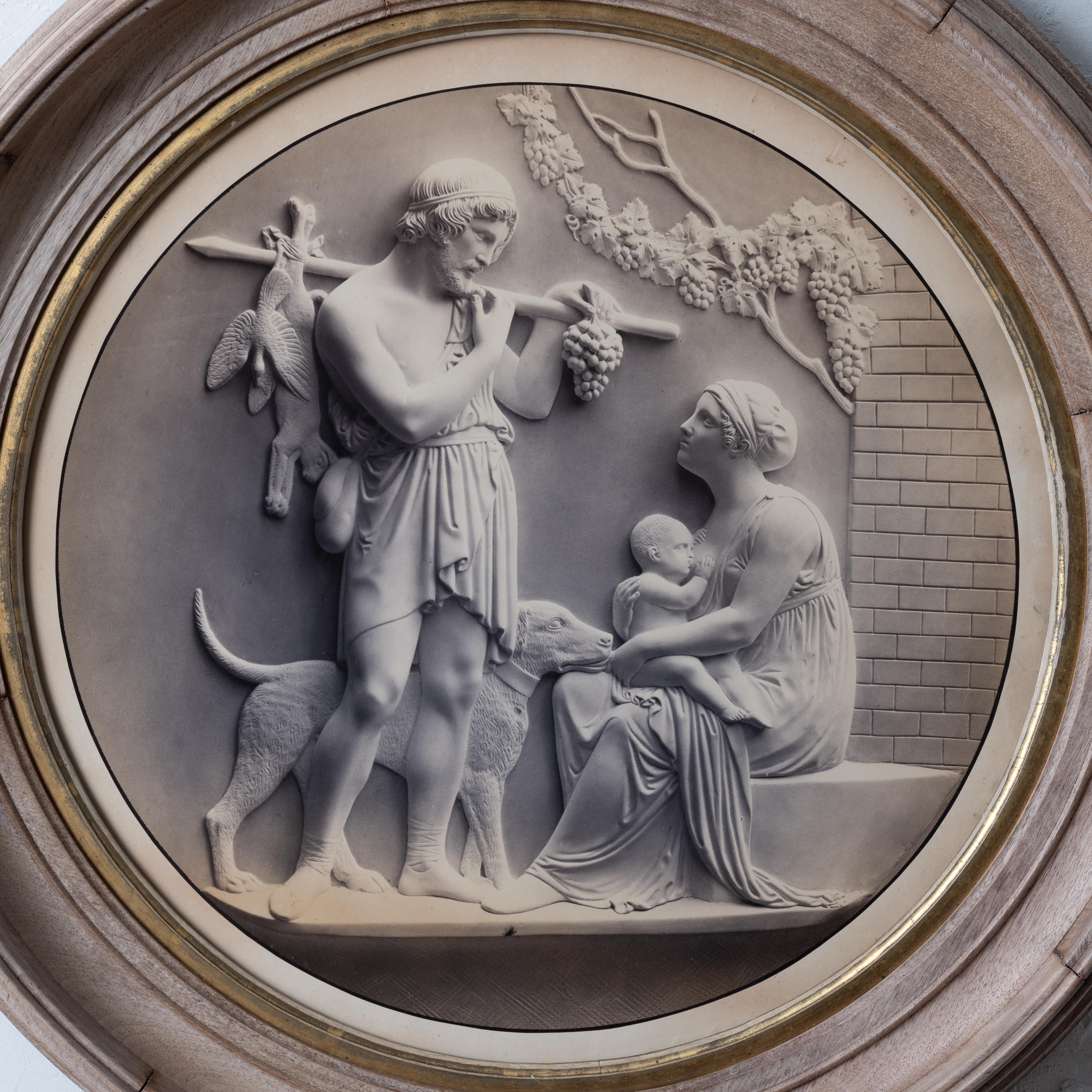 Pareja de medallones de Bertel Thorvaldsen, c.1890 Vidrio en venta