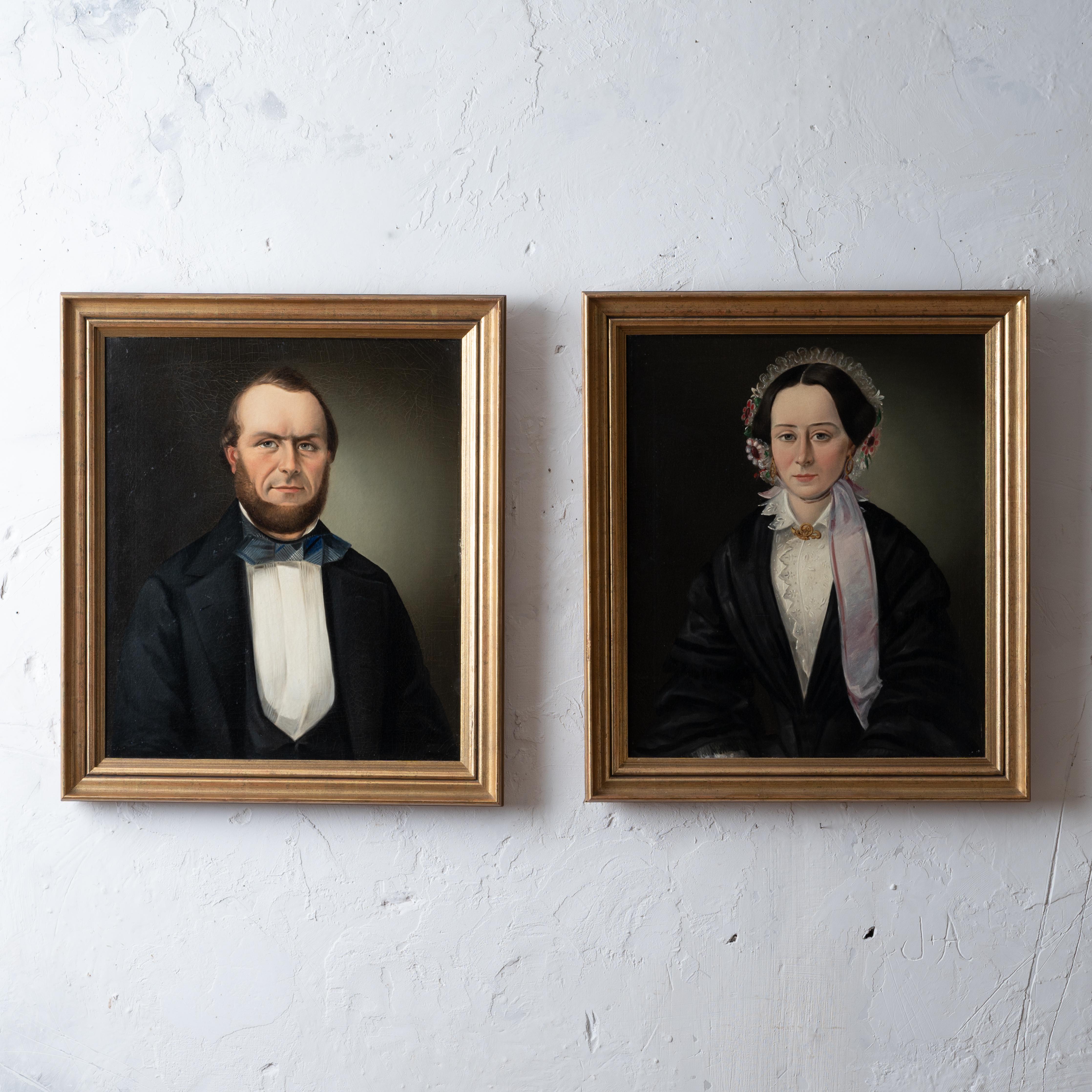 Coppia di ritratti Biedermeier, 1840 circa.  

Restaurata professionalmente negli anni '60.



tela: 20 ¾ per 24 ½ pollici

cornice: 25 ½ per 29 ¼ pollici

Si trova insieme al ritratto dei figli (elenco separato), tutti discendenti attraverso la