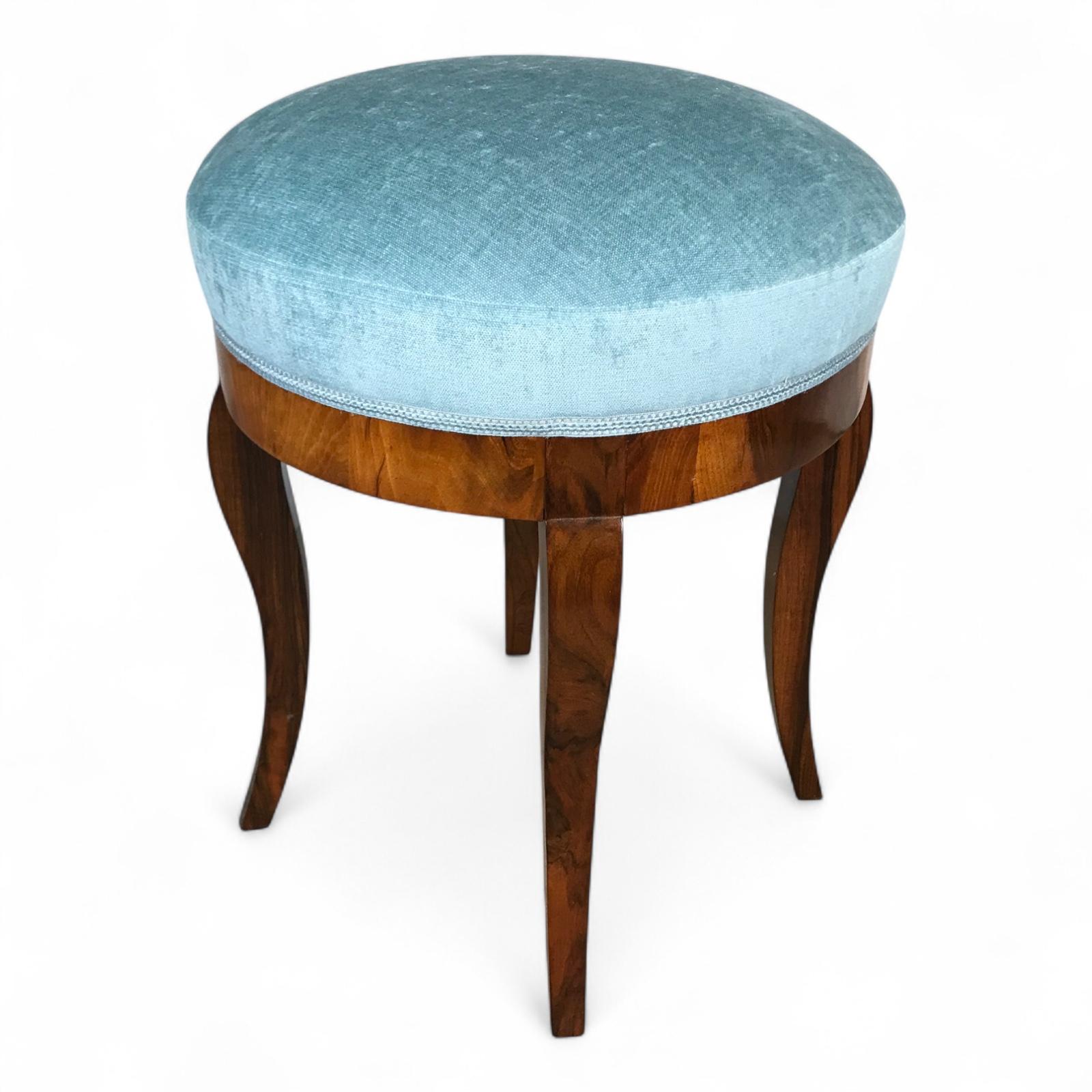 Pair of Biedermeier Stools, South Germany, circa 1820
This elegant pair of Biedermeier stools originates from South Germany and dates back to around 1820. Crafted with the distinctive simplicity and grace characteristic of the Biedermeier era, each