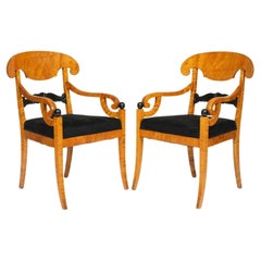 A Pair Of Biedermeier Style Arm Chairs