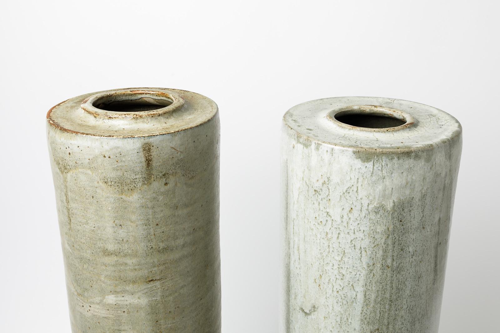 Pair of Big Ceramic Vases by Robert Heraud, circa 1970-1980 In Excellent Condition For Sale In Saint-Ouen, FR