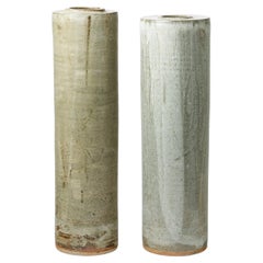 Pair of Big Ceramic Vases by Robert Heraud, circa 1970-1980