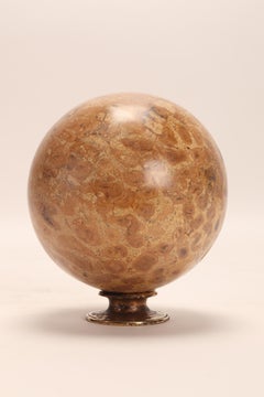 Pair of Big Fossil Coral Stone Spheres, Italy, 1870