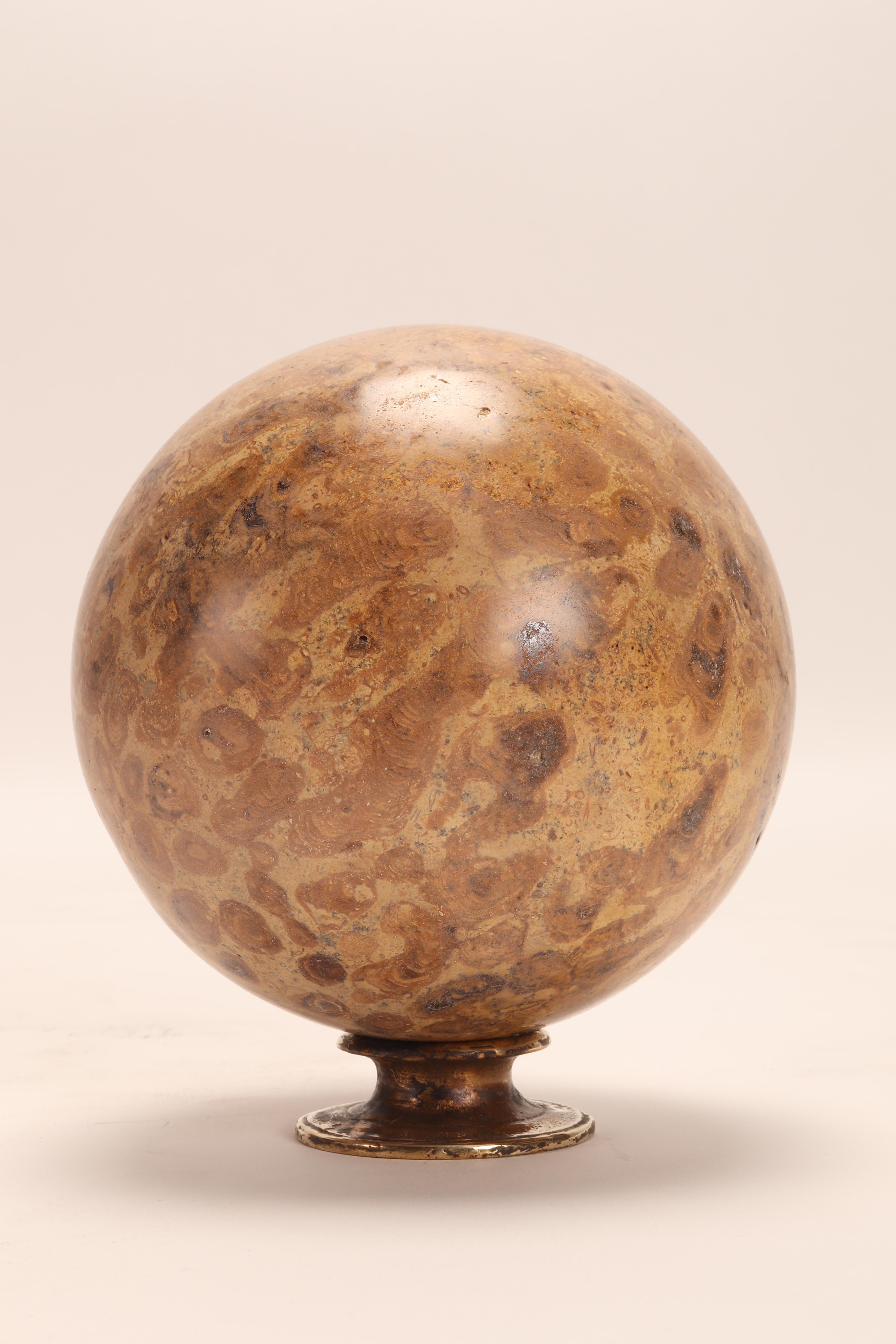 Pair of Big Fossil Coral Stone Spheres, Italy, 1870 In Good Condition In Milan, IT