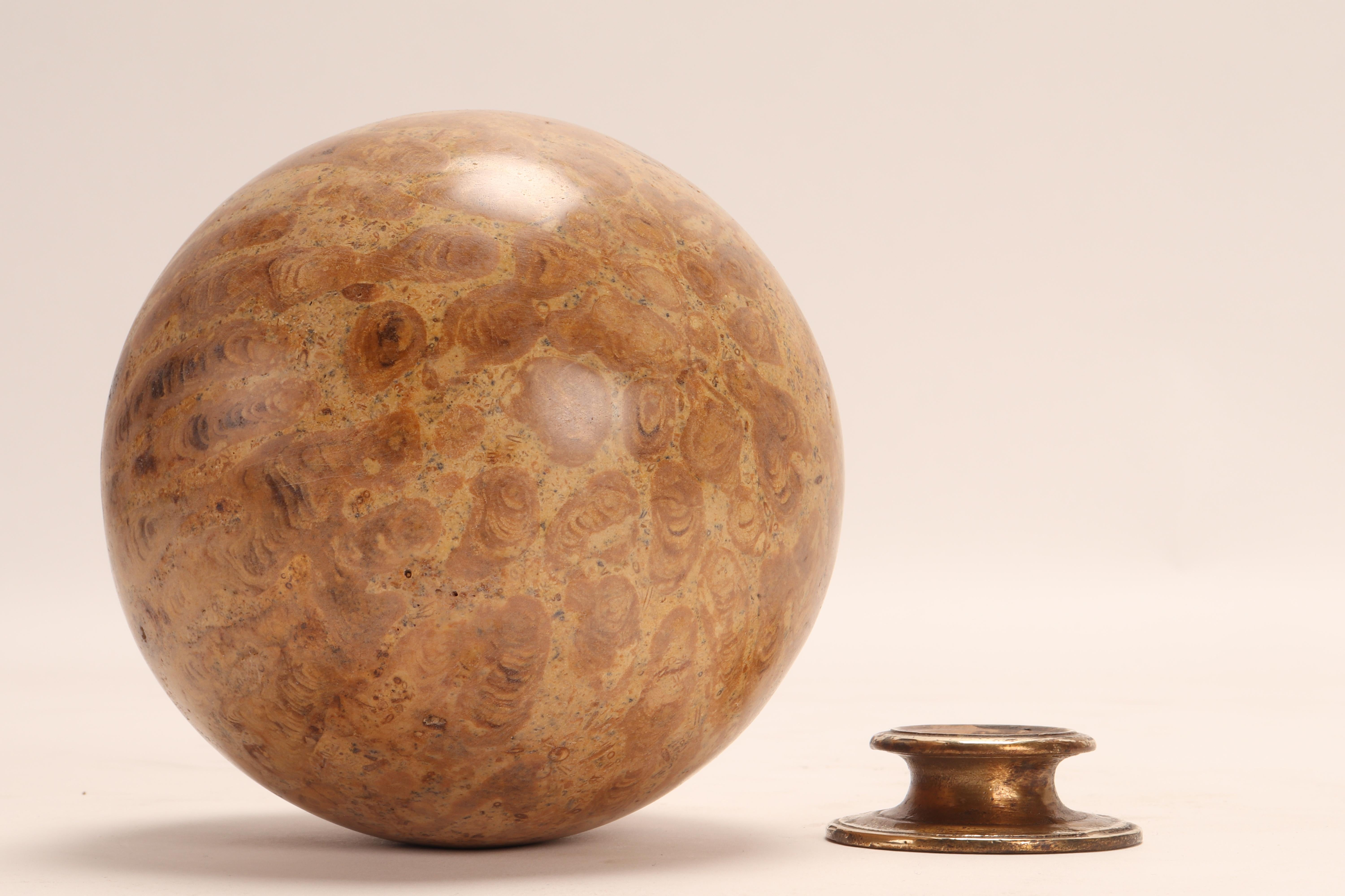 Pair of Big Fossil Coral Stone Spheres, Italy, 1870 4