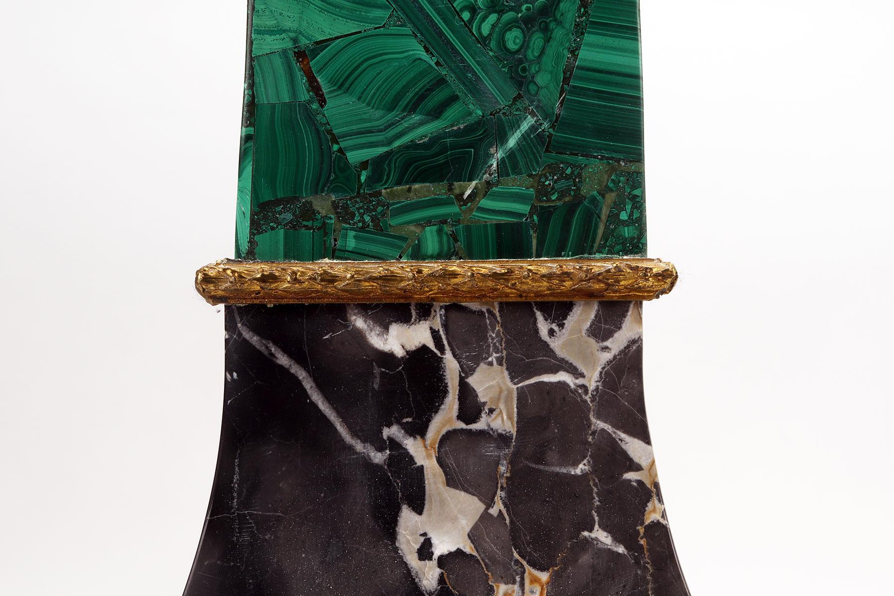 Pair of Big Malachite Obelisks, Russia 1880 5