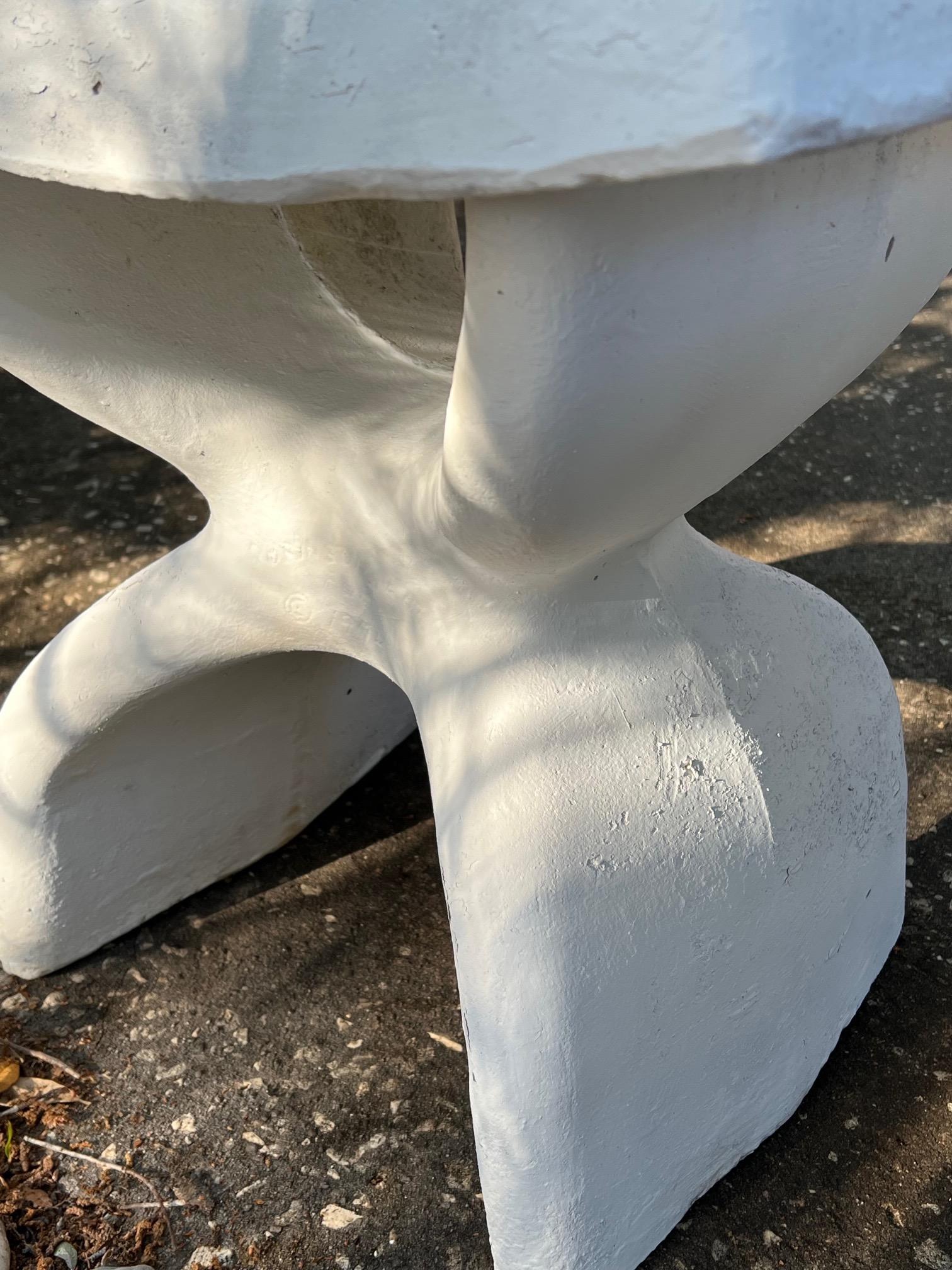 North American Pair of Biomorphic Concrete Stools, 1974 For Sale