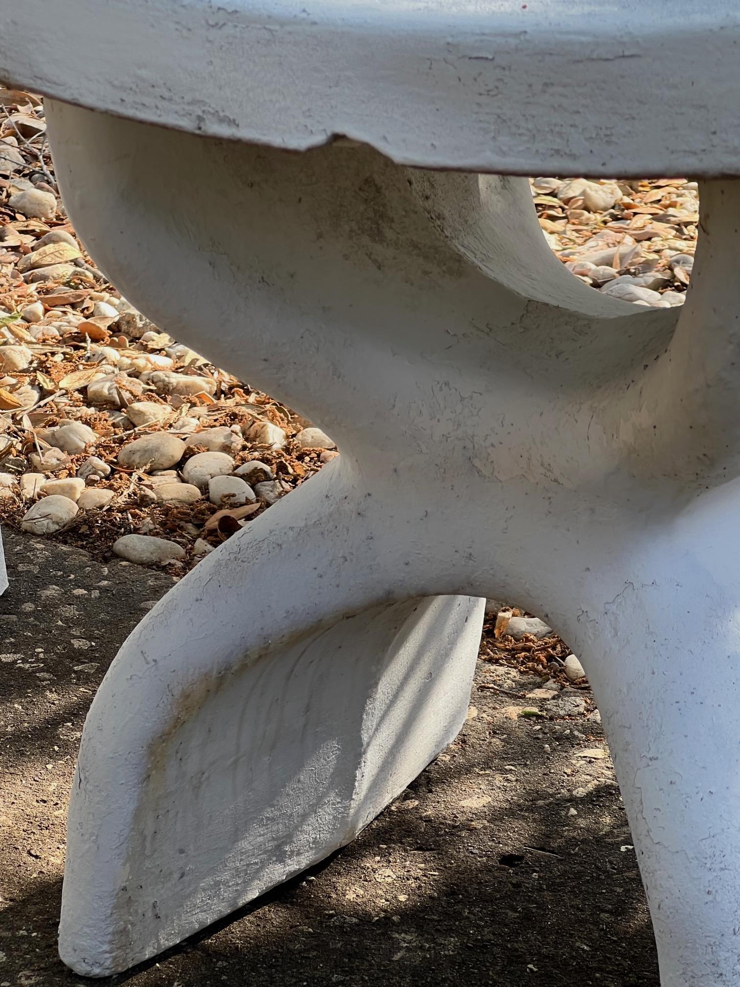 Pair of Biomorphic Concrete Stools, 1974 For Sale 2