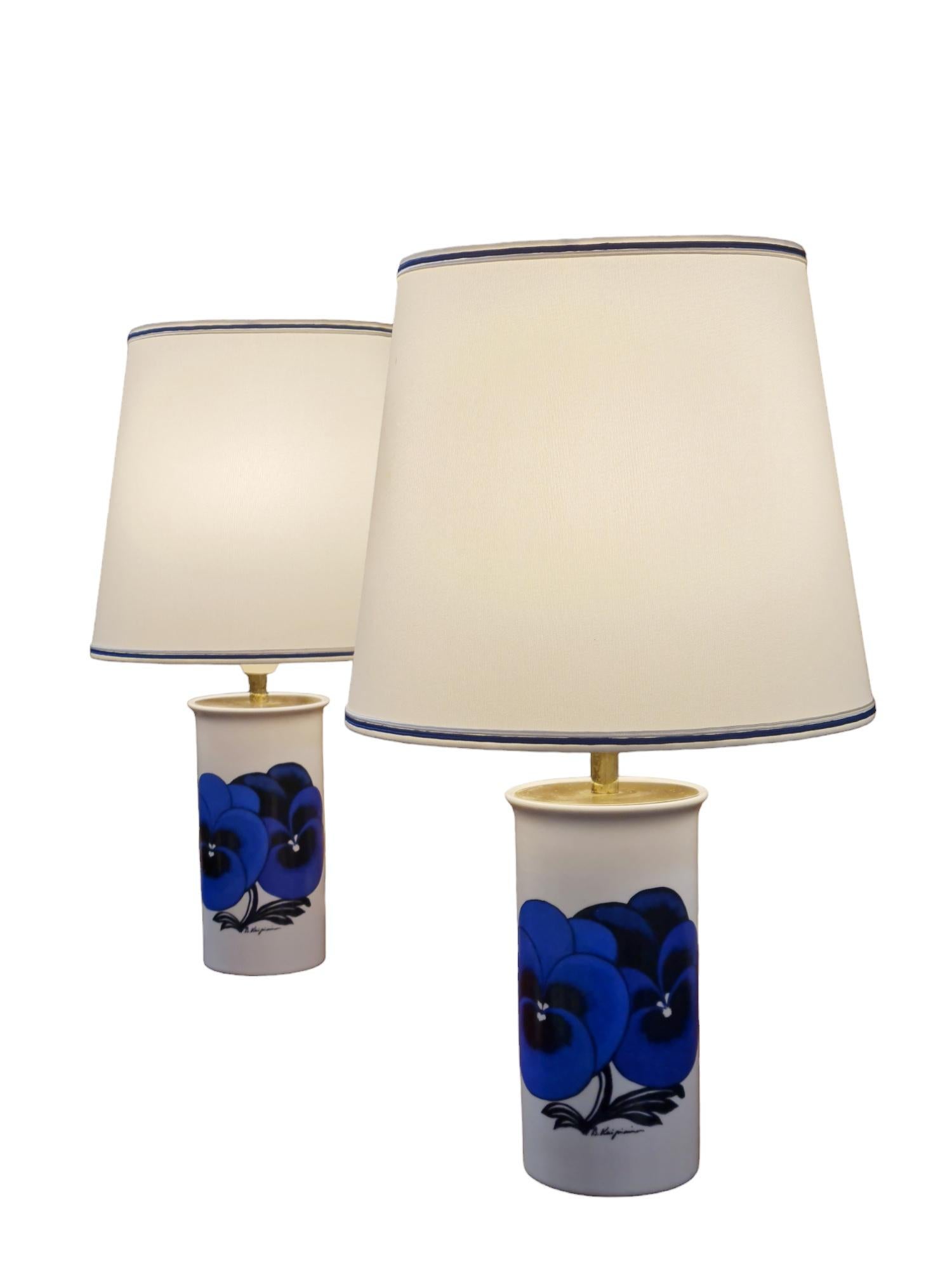 A Pair of Birger Kaipiainen Table Lamps, Arabia 1980s For Sale 2