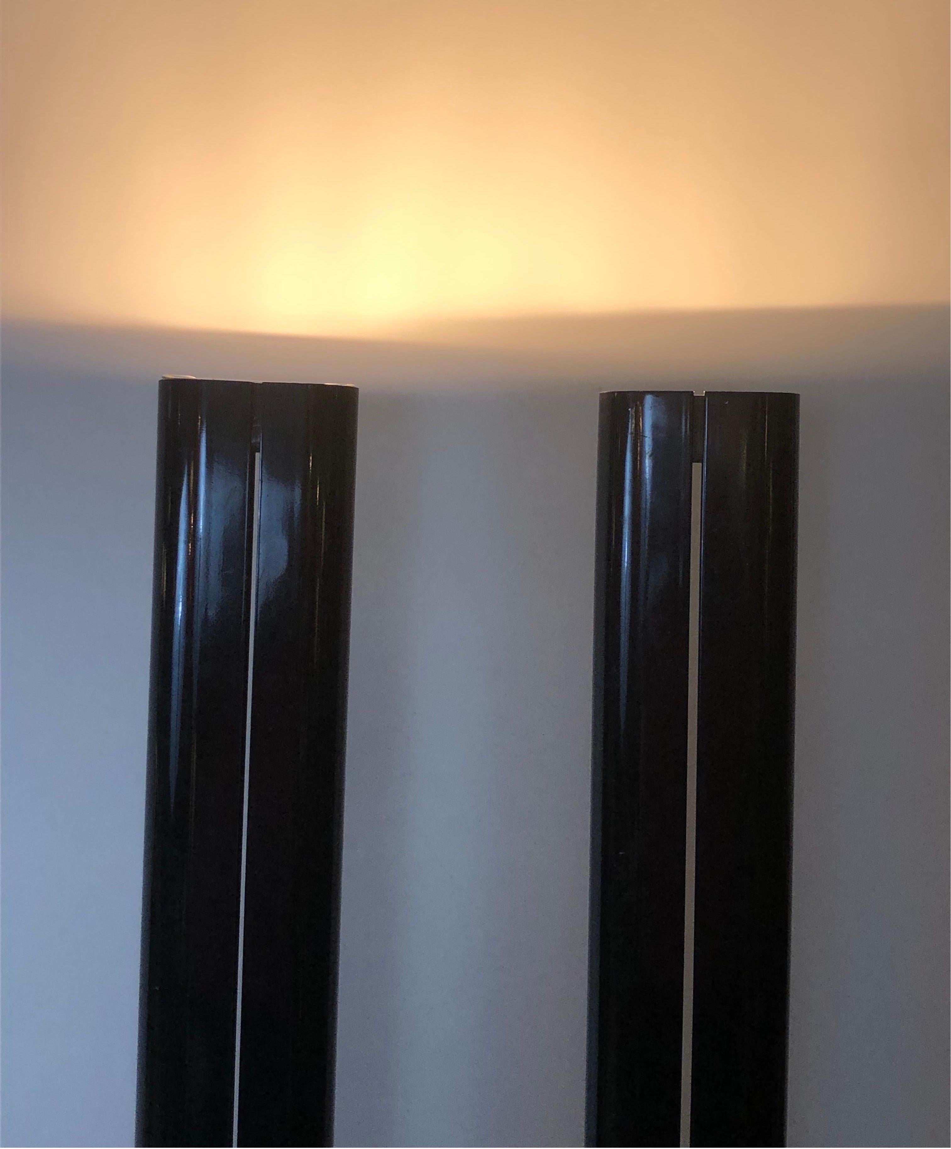 Pair of Black Megaron Lamps by Gianfranco Frattini for Artemide  For Sale 11