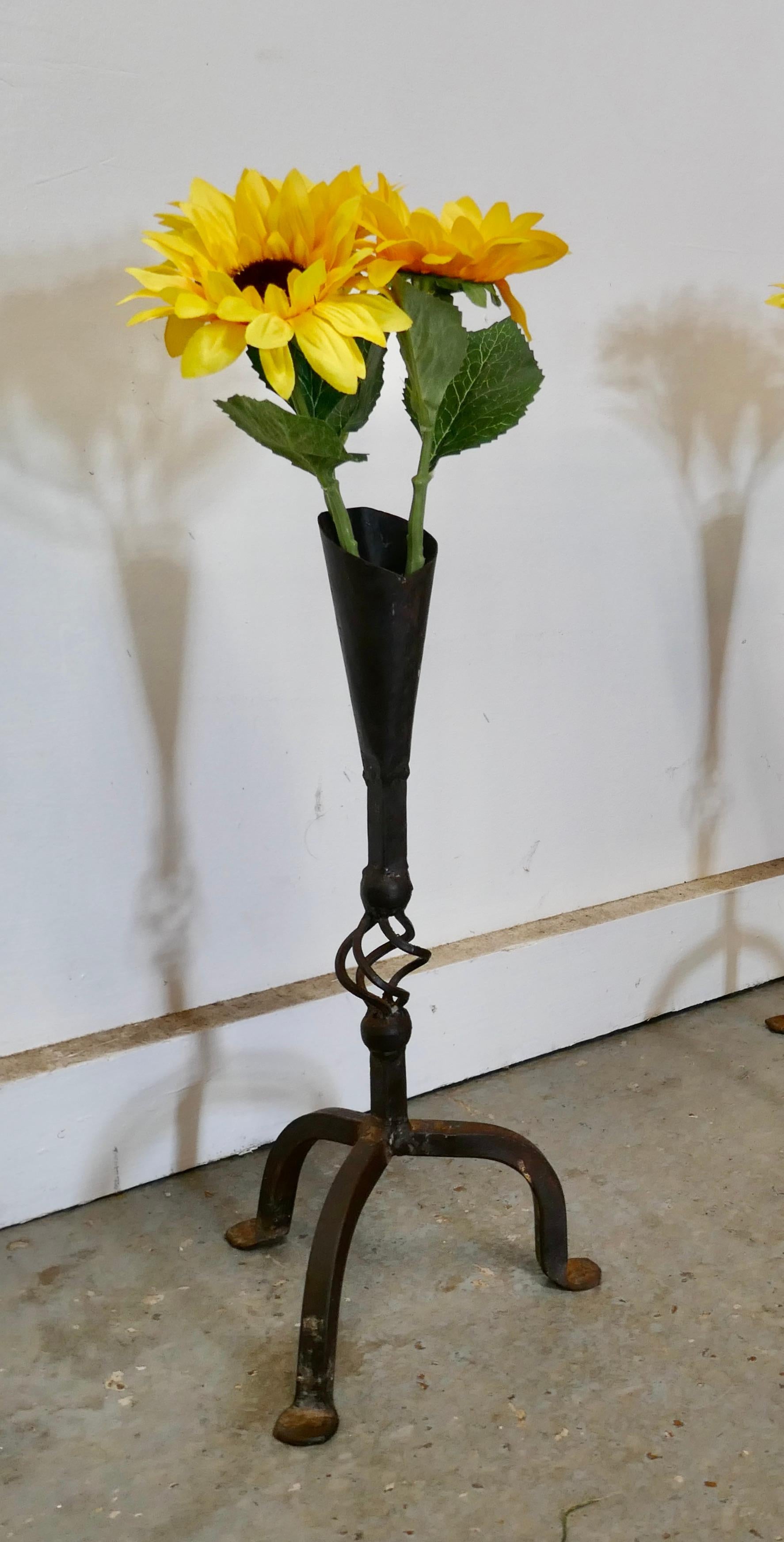 blacksmith iron pot candle